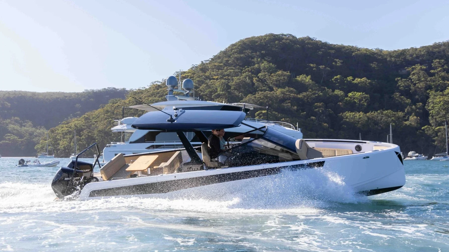 Virtue Yachts V10 T-Top lifestyle and exterior photography — gallery image 5