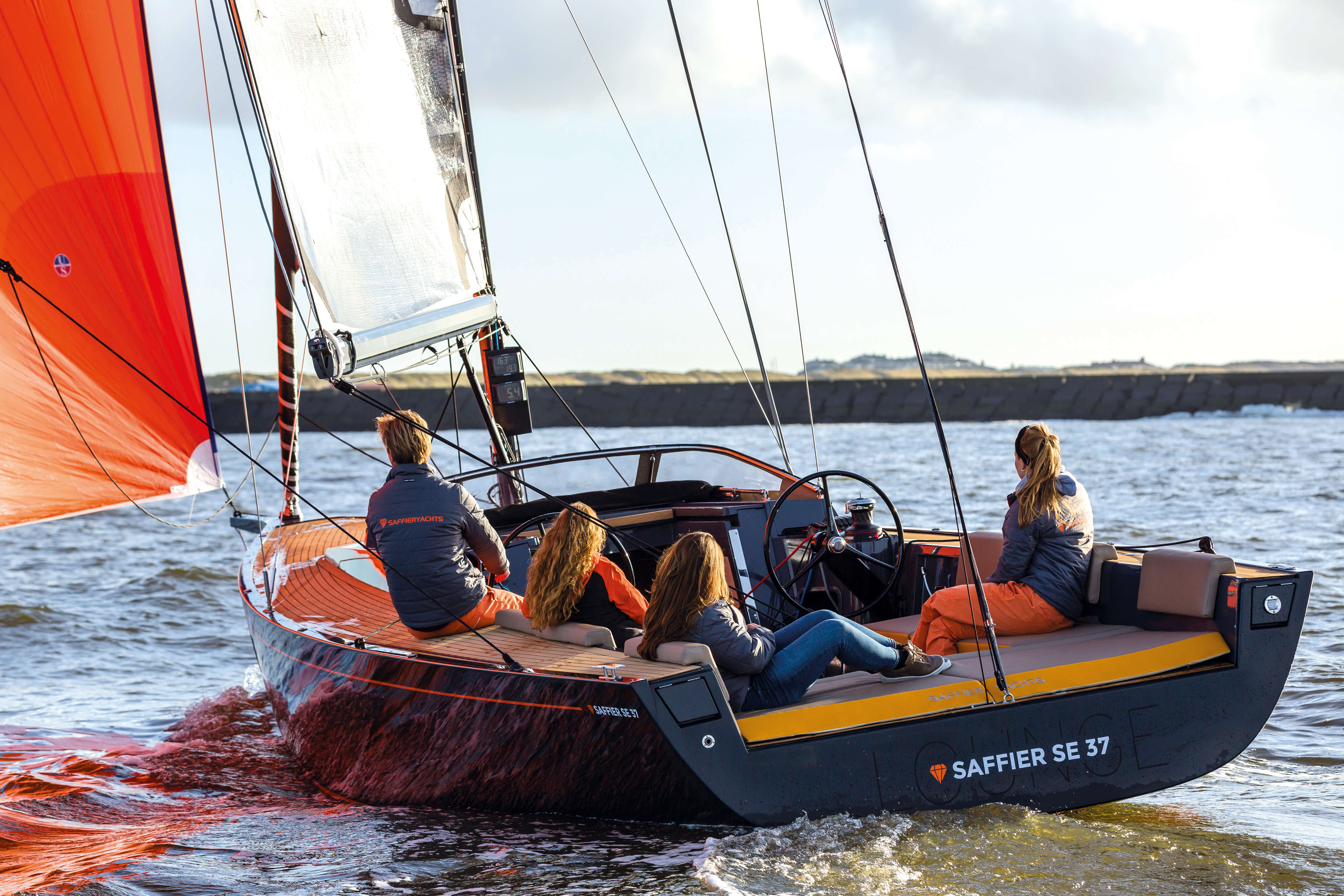 Carbon Yachts handover on the water