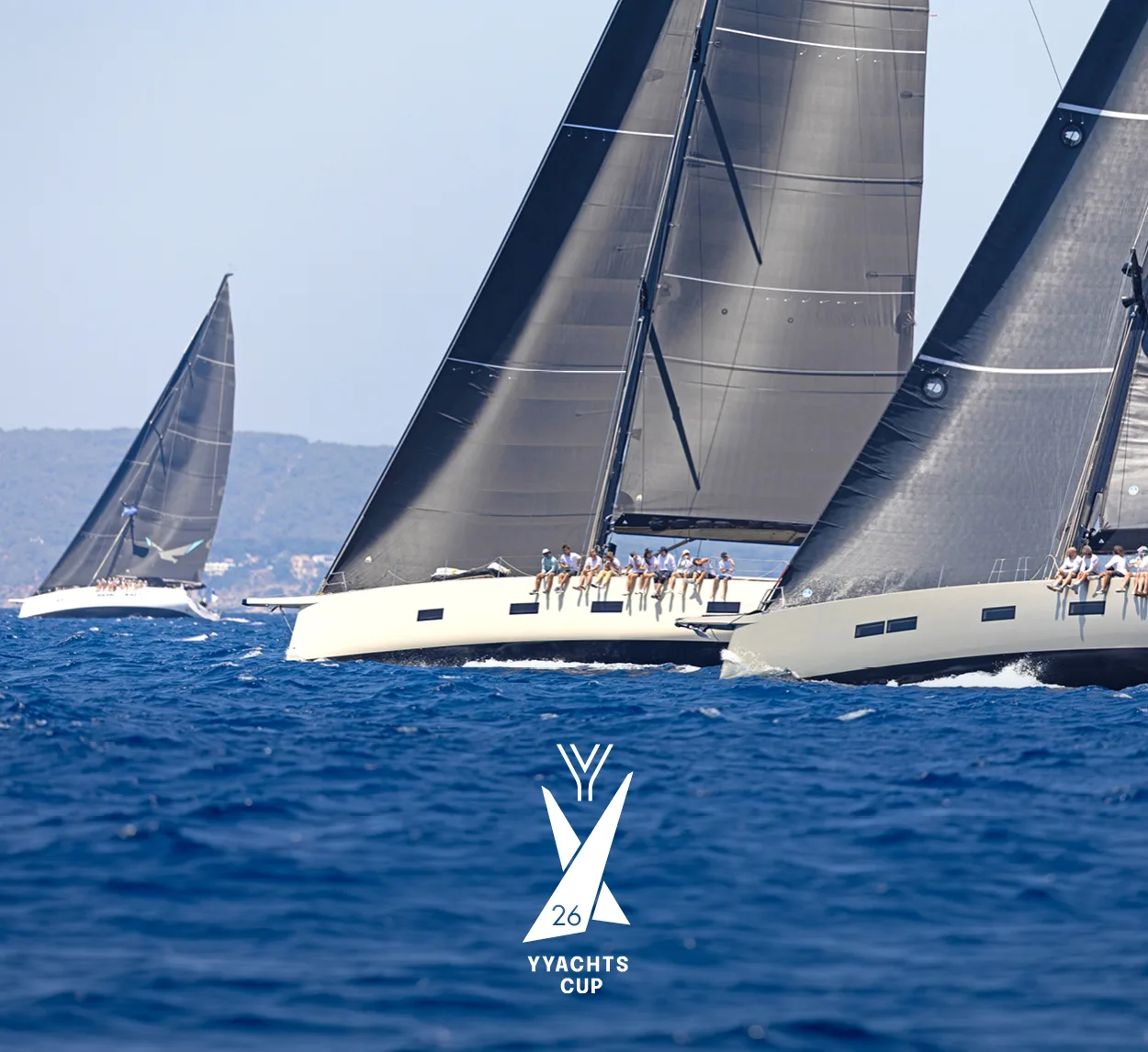 The YYachts fleet sailing together at Palma.