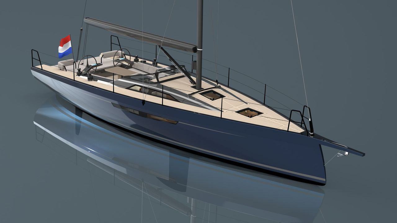 Saffier Yachts SE 38 Leader day-sailing at speed on calm water — gallery image 1
